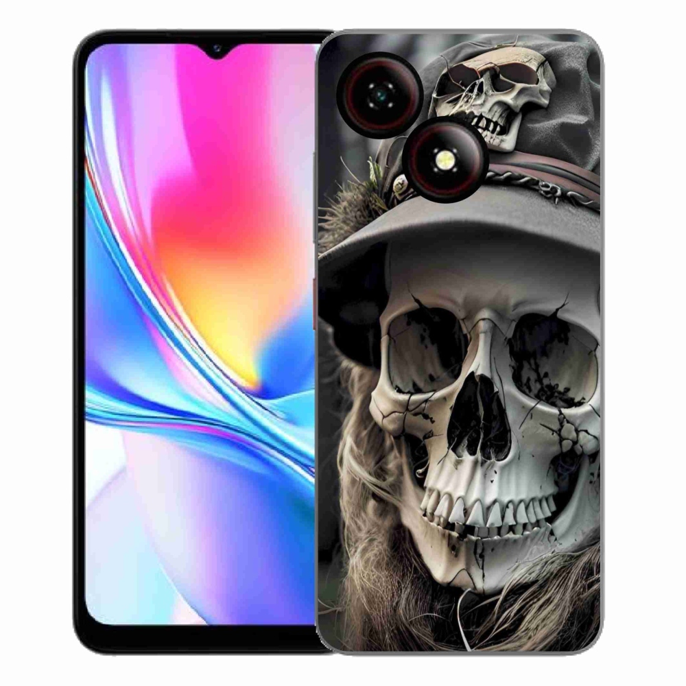 Gelový kryt mmCase na ZTE Blade A35E - temná lebka