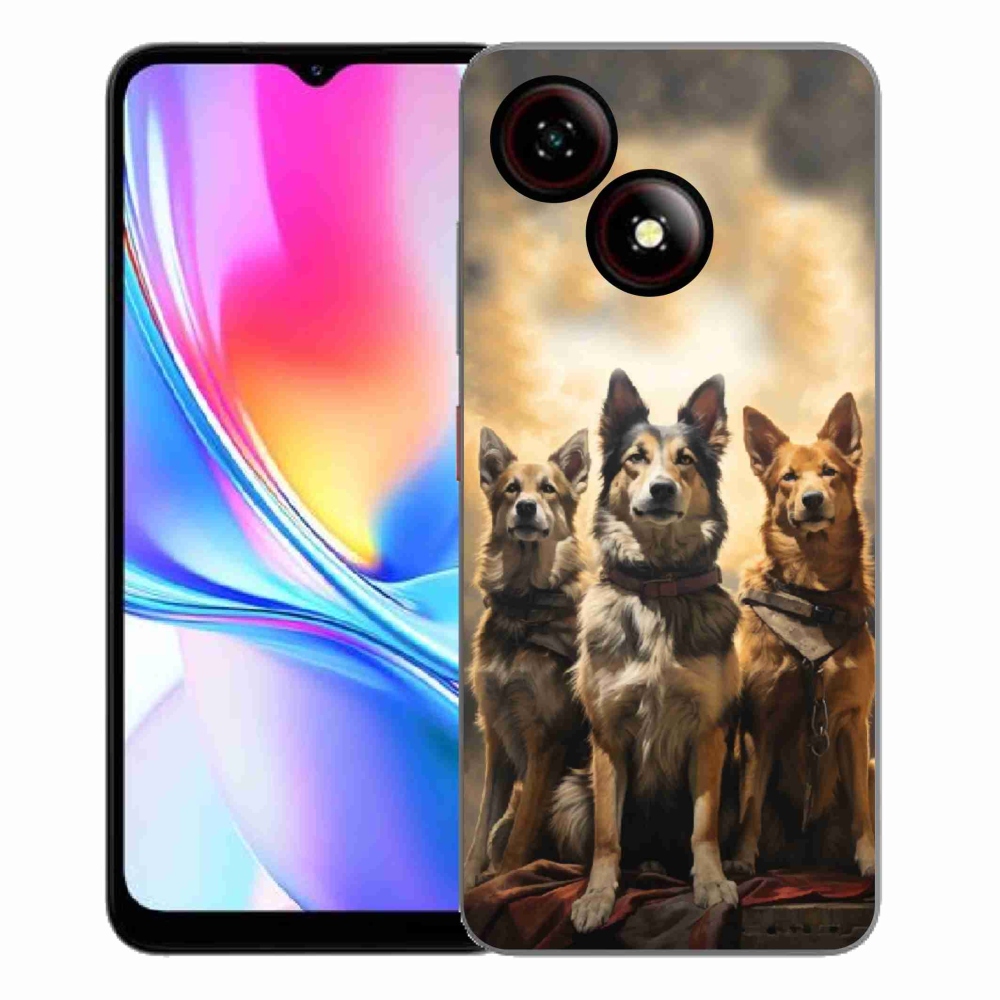 Gelový kryt mmCase na ZTE Blade A35E - tři psi