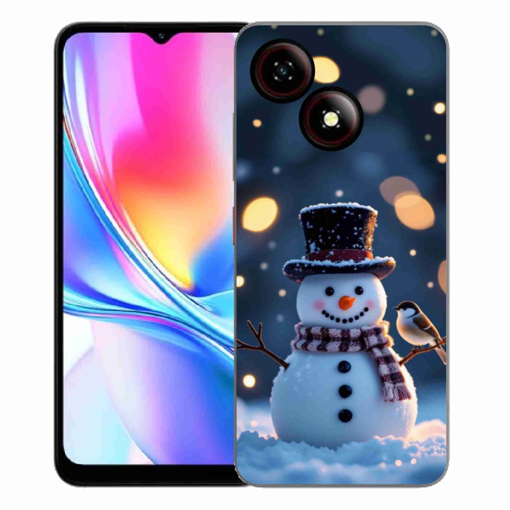 Gelový kryt mmCase na ZTE Blade A35E - vánoční sněhulák