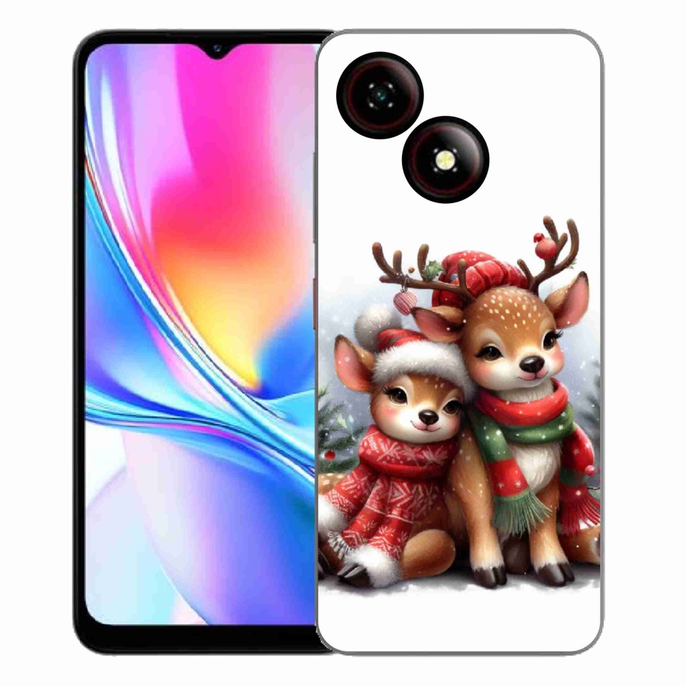 Gelový kryt mmCase na ZTE Blade A35E - vánoční sobi