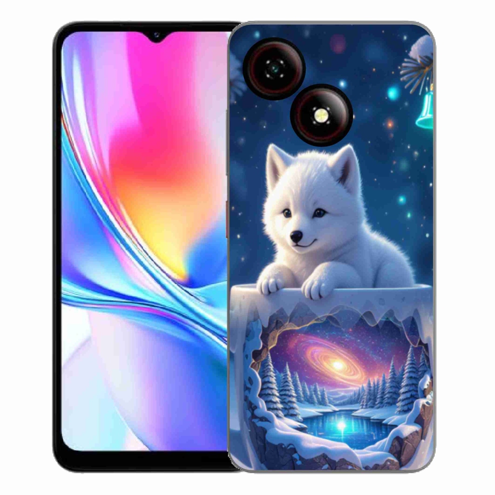 Gelový kryt mmCase na ZTE Blade A35E - vánoční štěně