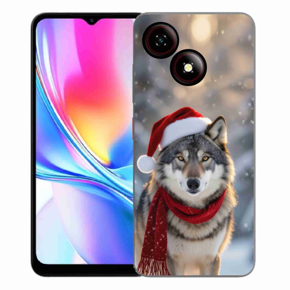Gelový kryt mmCase na ZTE Blade A35E - vánoční vlk