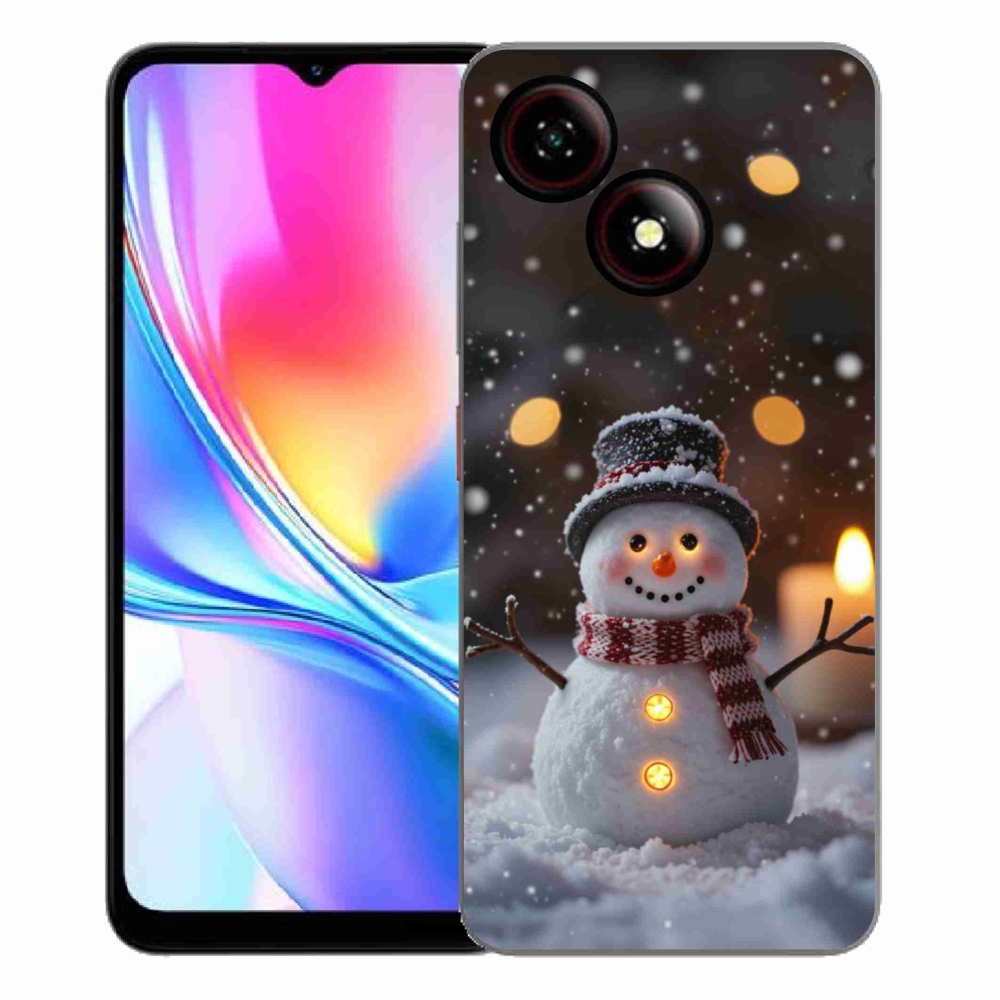Gelový kryt mmCase na ZTE Blade A35E - veselý sněhulák