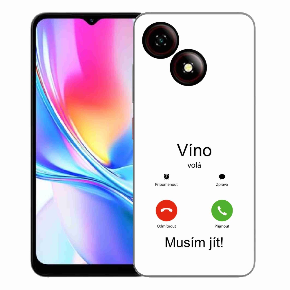 Gelový kryt mmCase na ZTE Blade A35E - víno volá bílé pozadí