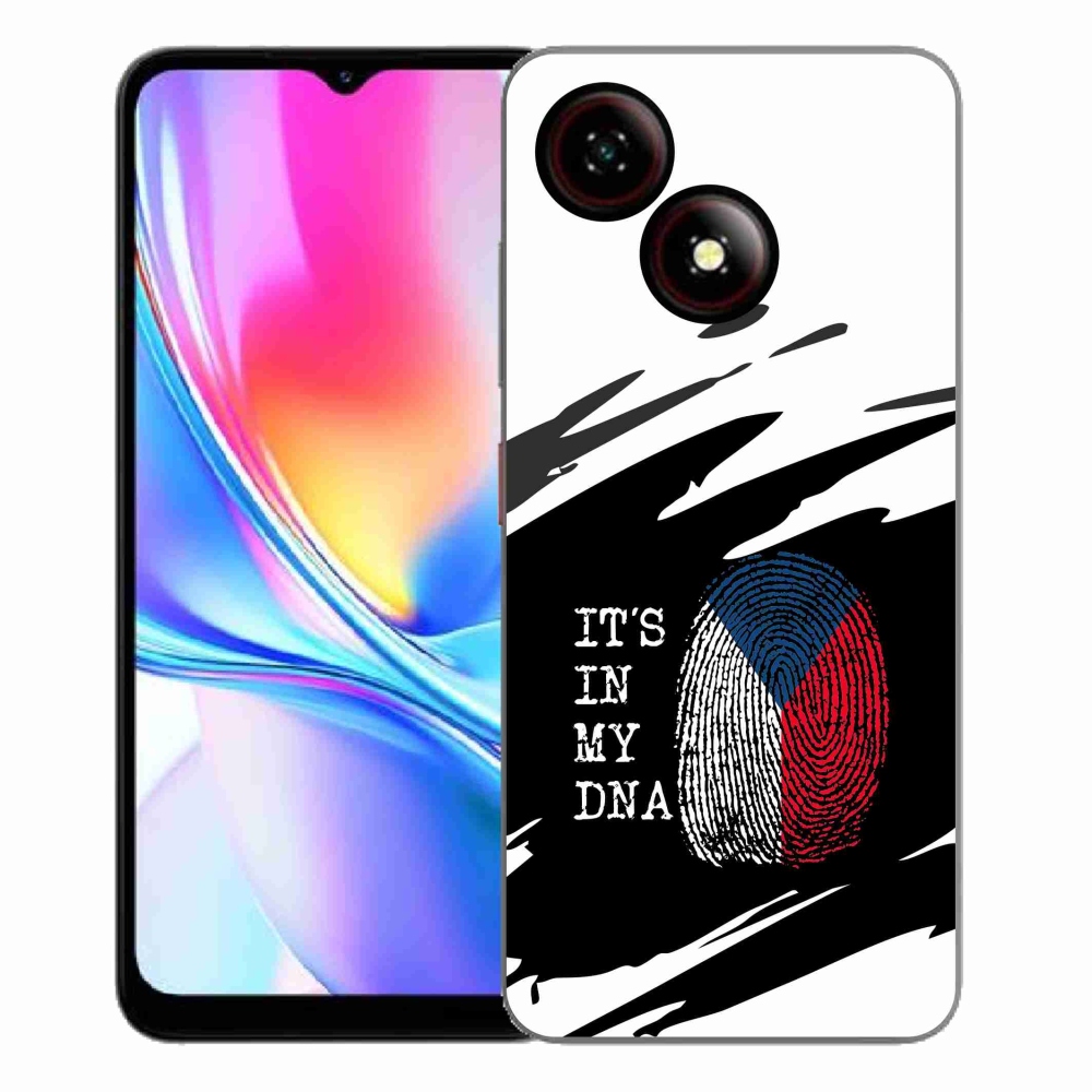 Gelový kryt mmCase na ZTE Blade A35E - vlajka otisk prstu černobílé pozadí