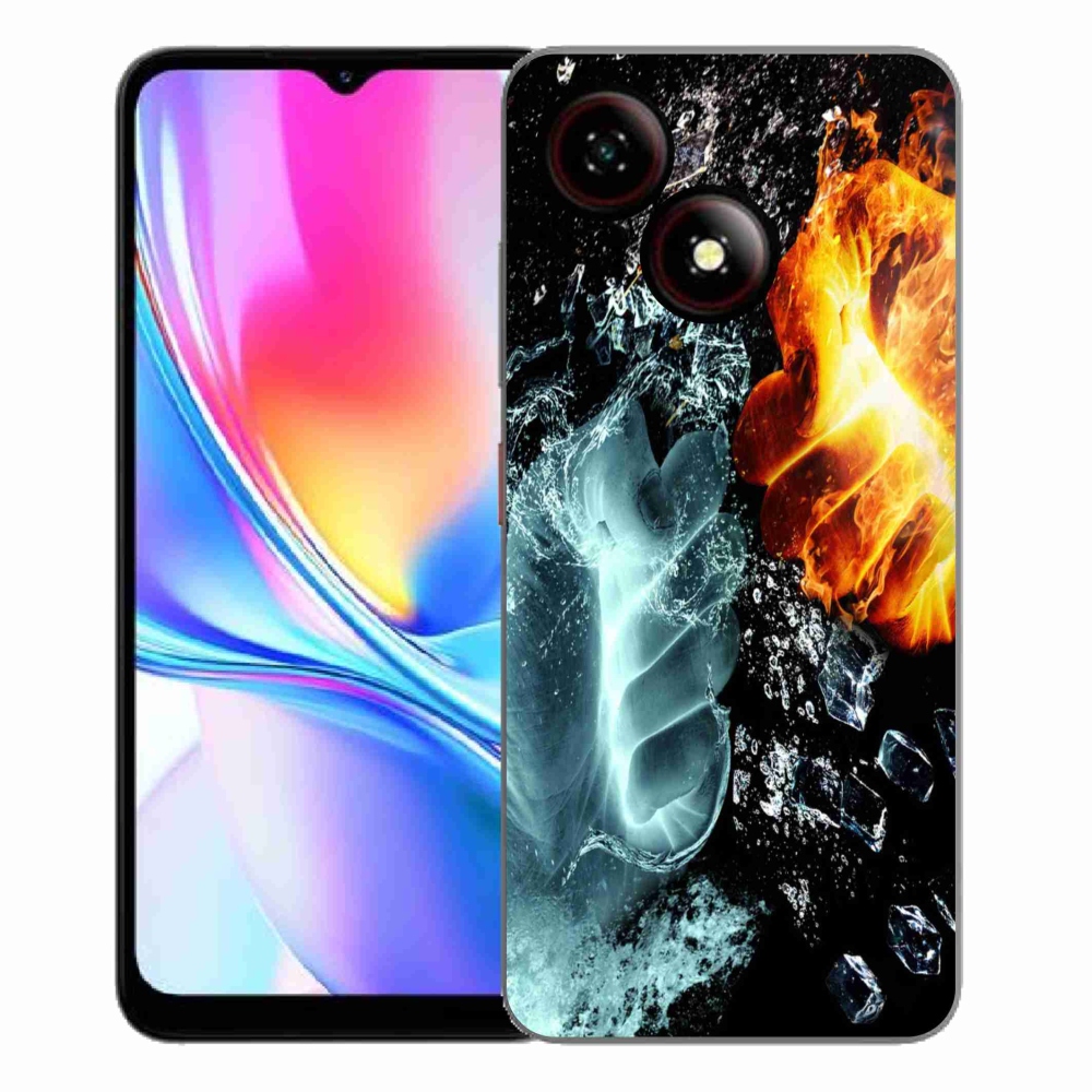 Gelový kryt mmCase na ZTE Blade A35E - voda a oheň