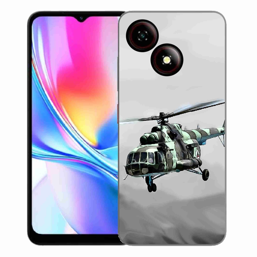 Gelový kryt mmCase na ZTE Blade A35E - vojenský vrtulník