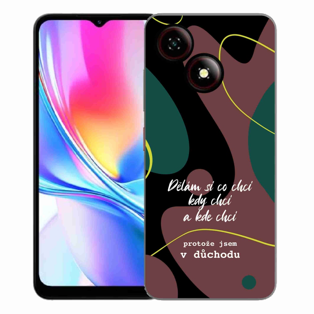 Gelový kryt mmCase na ZTE Blade A35E - vtipný text 10 černé pozadí