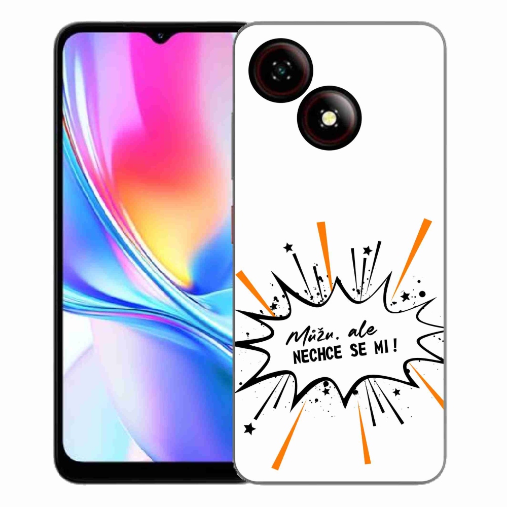 Gelový kryt mmCase na ZTE Blade A35E - vtipný text 11 bílé pozadí