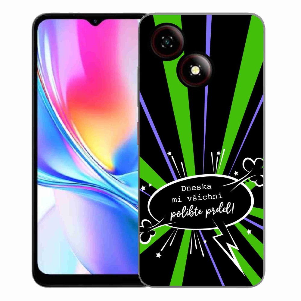 Gelový kryt mmCase na ZTE Blade A35E - vtipný text 15 černé pozadí