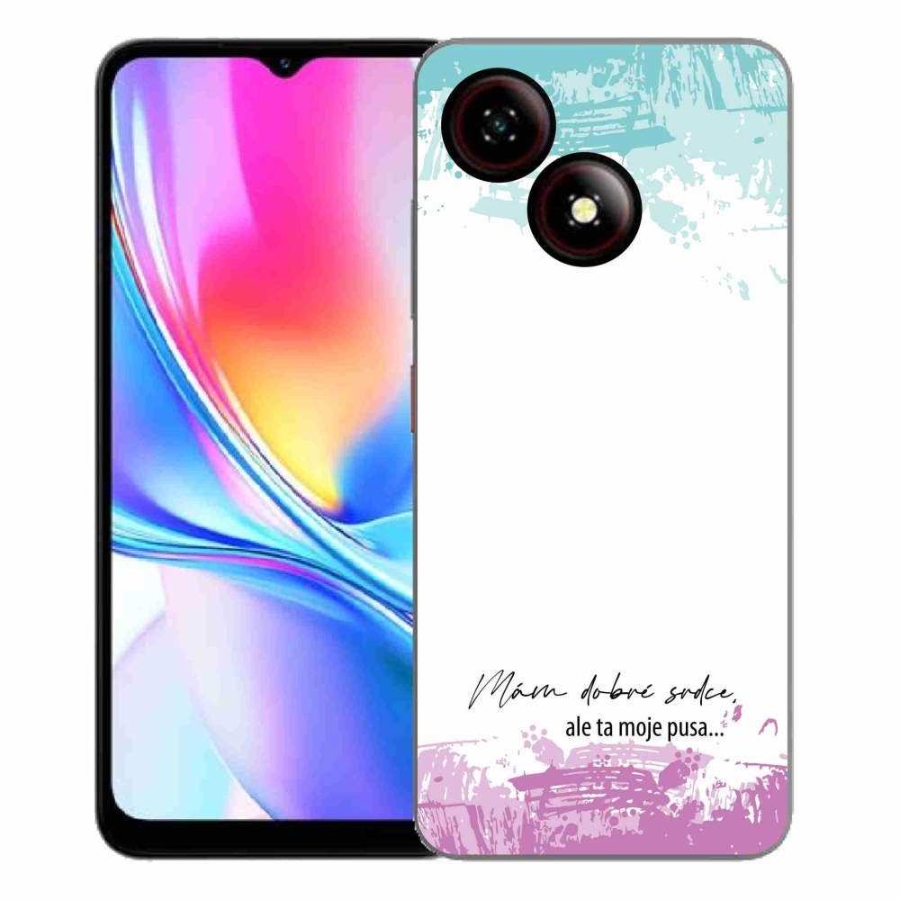 Gelový kryt mmCase na ZTE Blade A35E - vtipný text 3 bílé pozadí