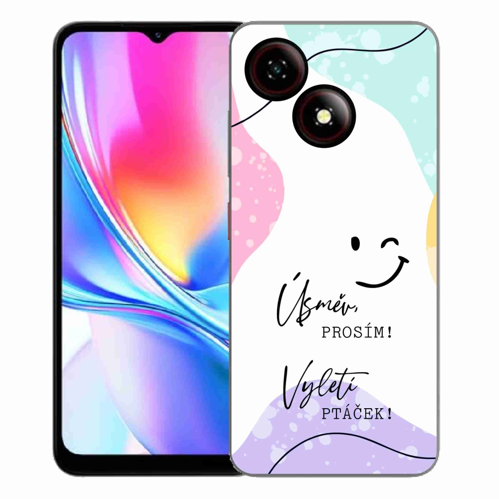 Gelový kryt mmCase na ZTE Blade A35E - vtipný text 4 bílé pozadí