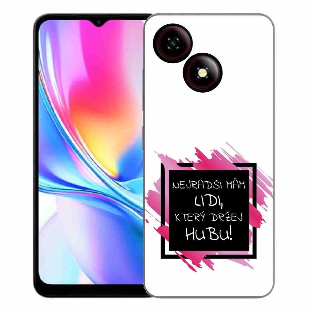 Gelový kryt mmCase na ZTE Blade A35E - vtipný text 7 černobílé pozadí