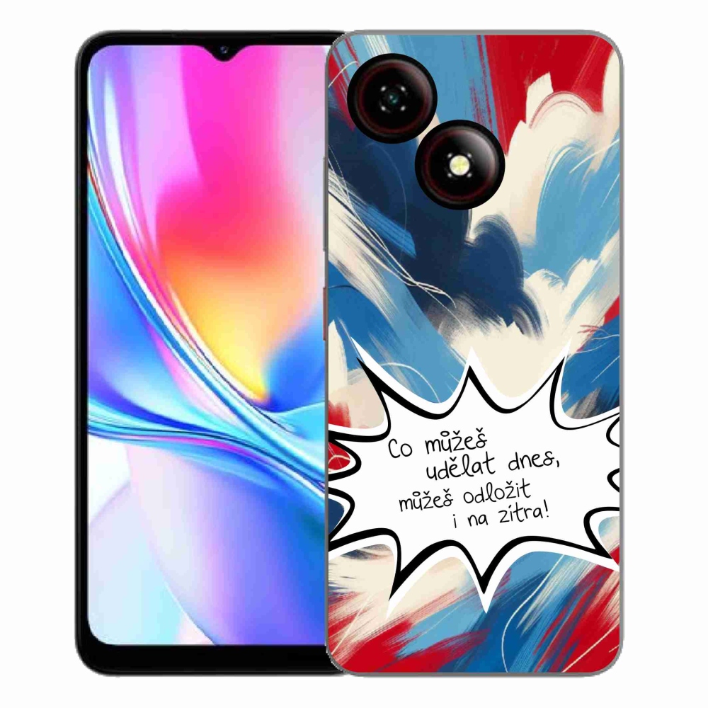 Gelový kryt mmCase na ZTE Blade A35E - vtipný text 9 bílé pozadí