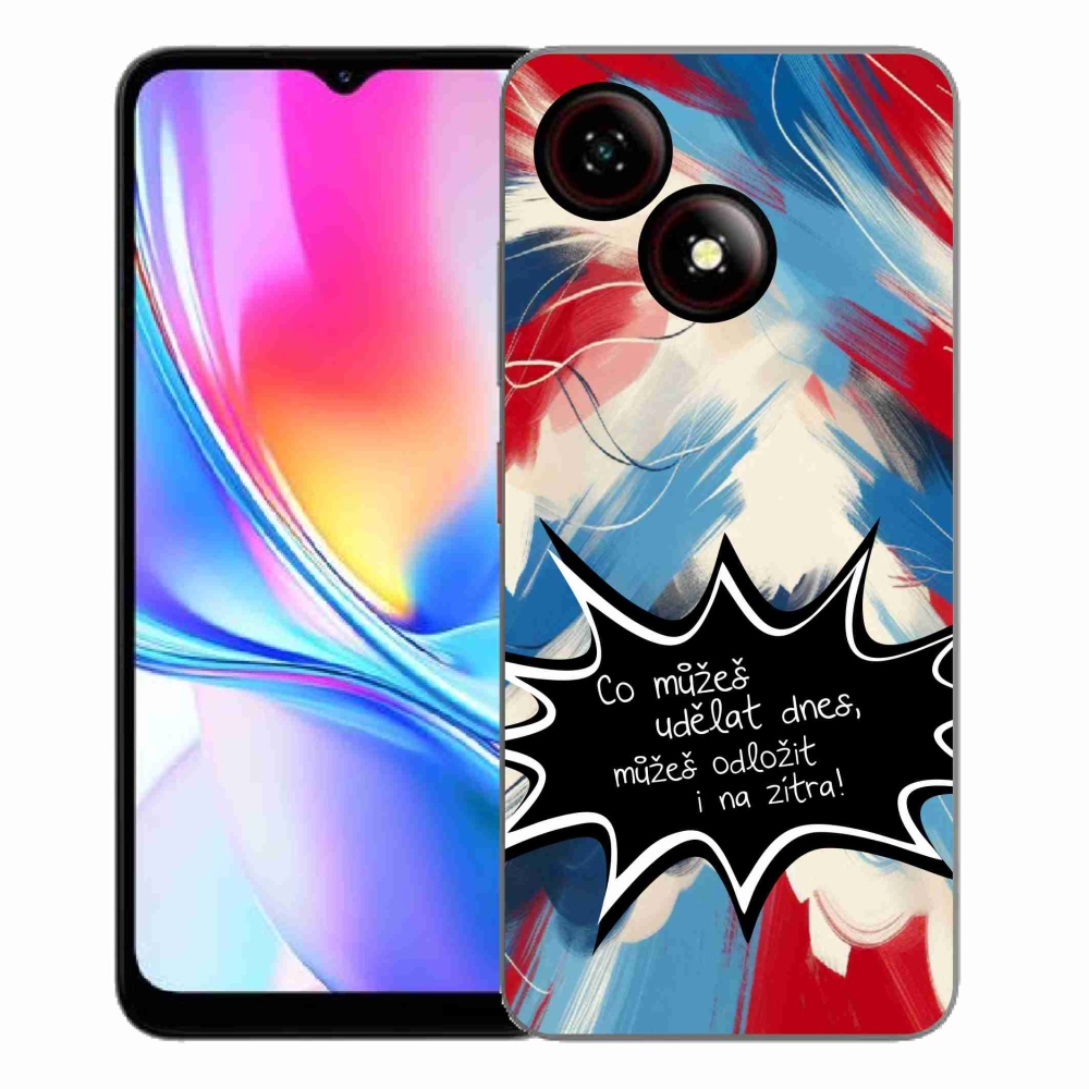 Gelový kryt mmCase na ZTE Blade A35E - vtipný text 9 černé pozadí