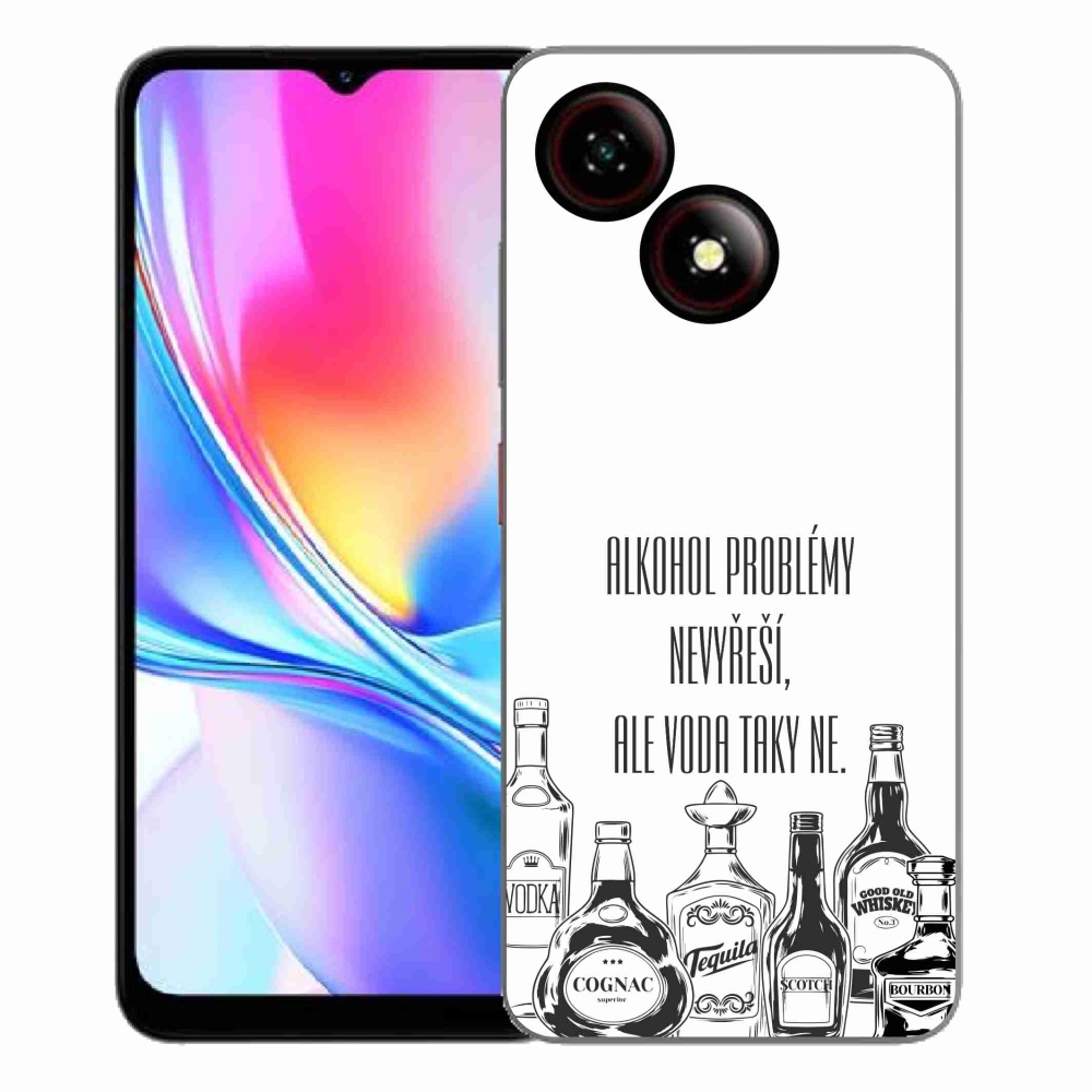 Gelový kryt mmCase na ZTE Blade A35E - vtipný text bílé pozadí