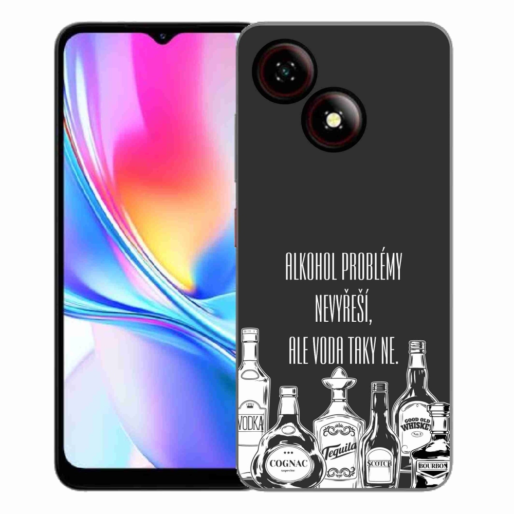 Gelový kryt mmCase na ZTE Blade A35E - vtipný text černé pozadí