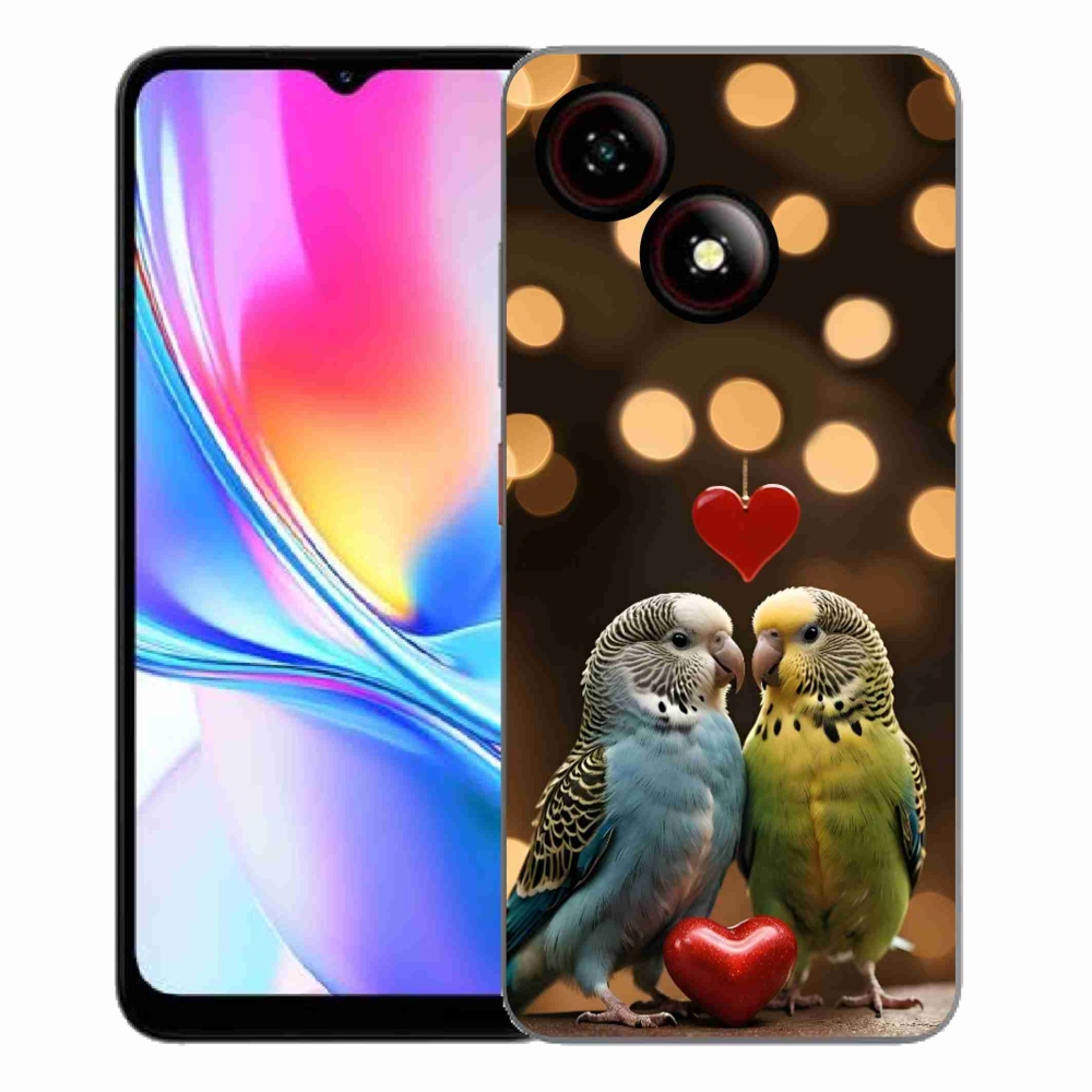 Gelový kryt mmCase na ZTE Blade A35E - zamilovaní papoušci