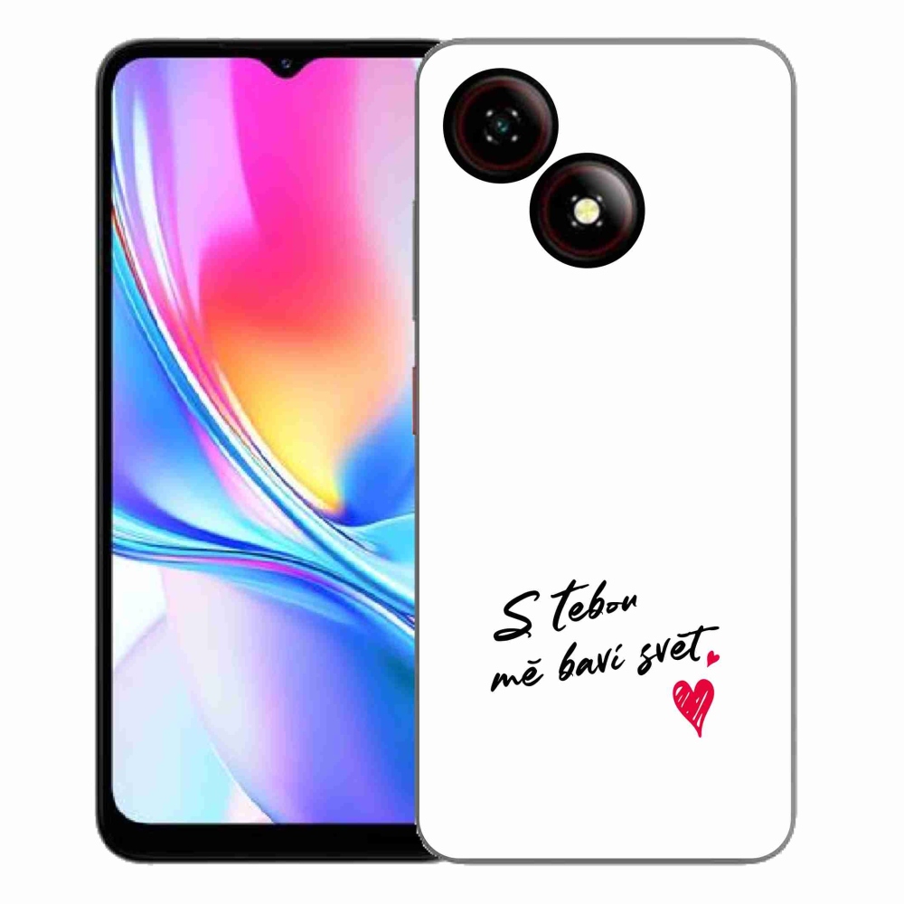 Gelový kryt mmCase na ZTE Blade A35E - zamilovaný text 1 bílé pozadí