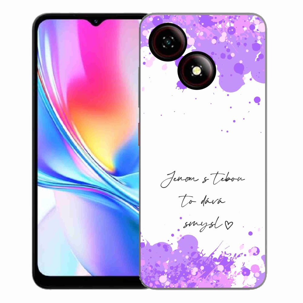 Gelový kryt mmCase na ZTE Blade A35E - zamilovaný text bílé pozadí