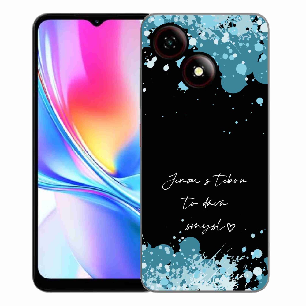 Gelový kryt mmCase na ZTE Blade A35E - zamilovaný text černé pozadí