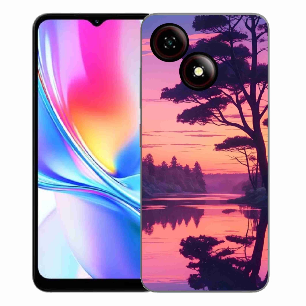 Gelový kryt mmCase na ZTE Blade A35E - západ slunce nad jezerem