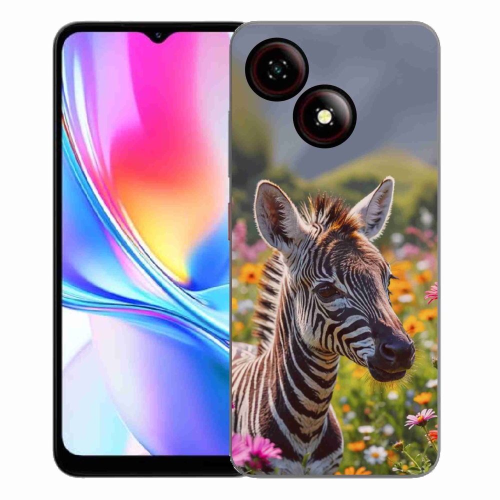 Gelový kryt mmCase na ZTE Blade A35E - zebra na louce
