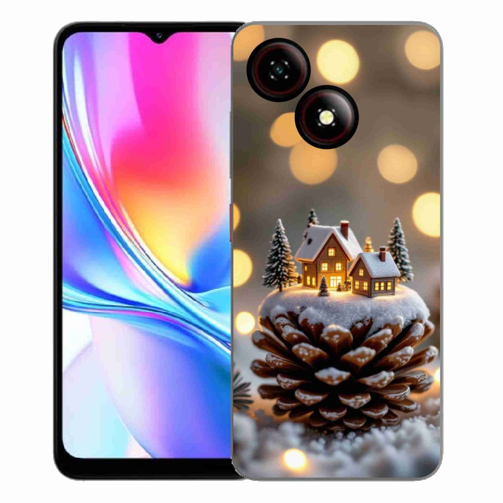 Gelový kryt mmCase na ZTE Blade A35E - zimní vesnička