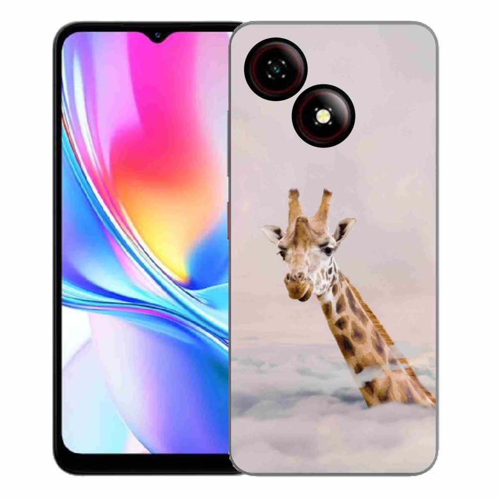 Gelový kryt mmCase na ZTE Blade A35E - žirafa v oblacích