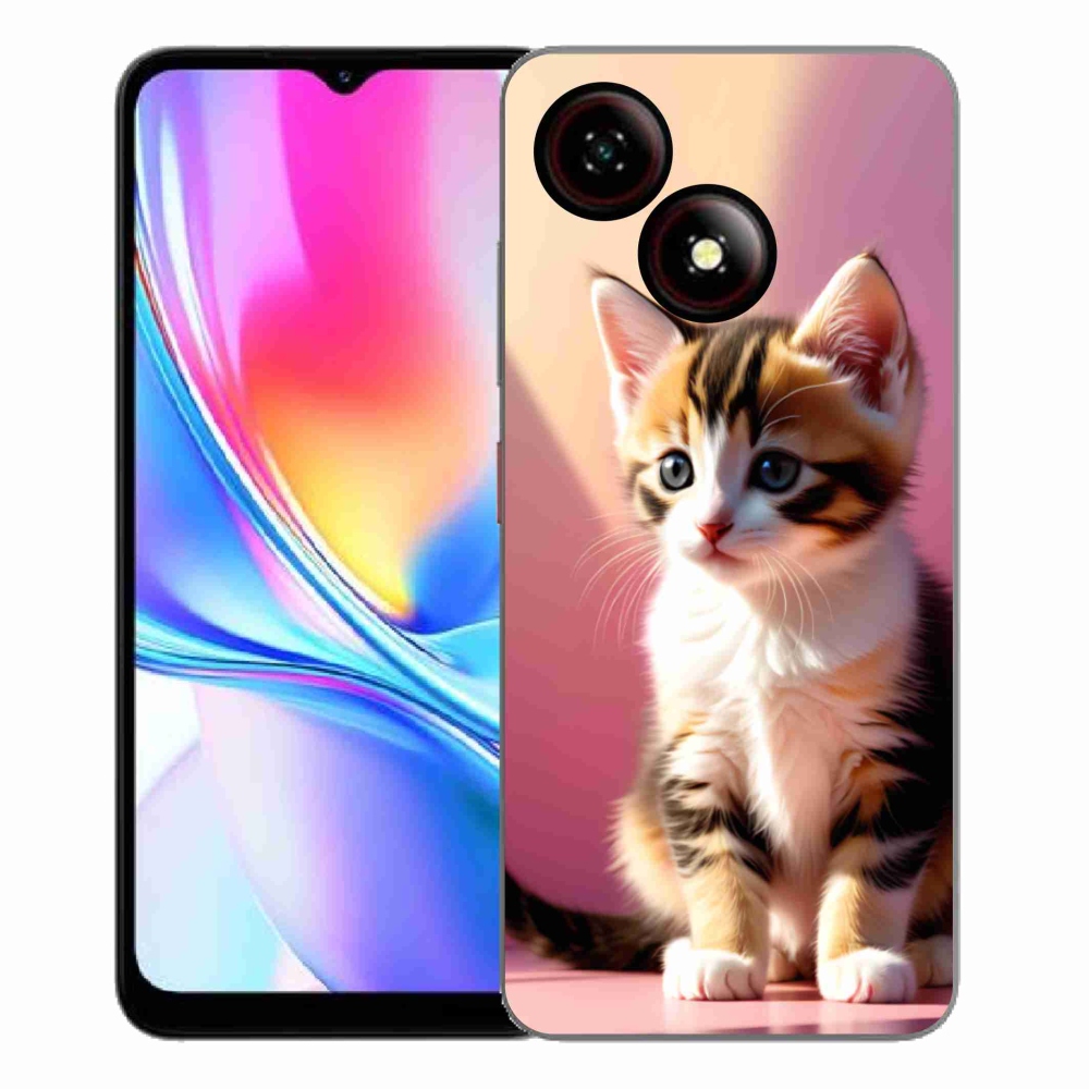 Gelový kryt mmCase na ZTE Blade A35E - zvědavé kotě 2