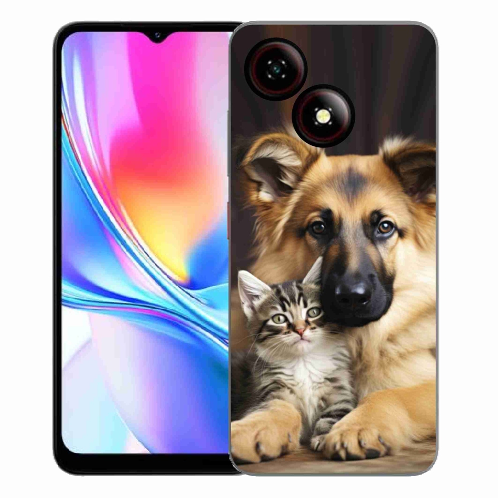 Gelový kryt mmCase na ZTE Blade A35E - zvířecí přátelství