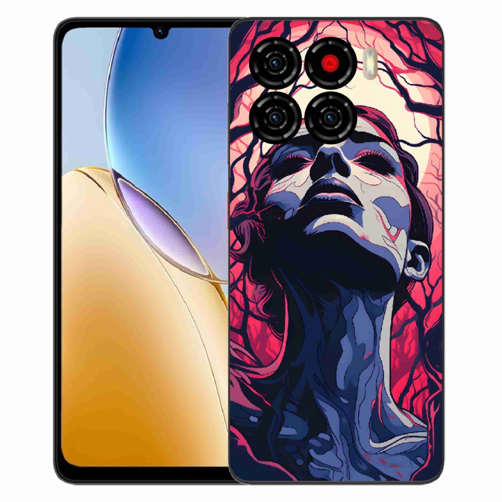 Gelový kryt mmCase na ZTE Blade A56 - abstraktní obličej