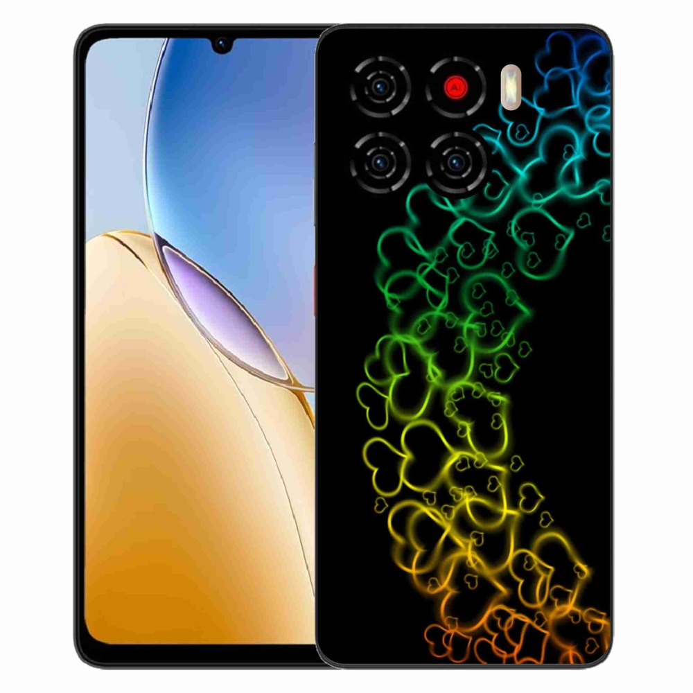 Gelový kryt mmCase na ZTE Blade A56 - barevná srdíčka
