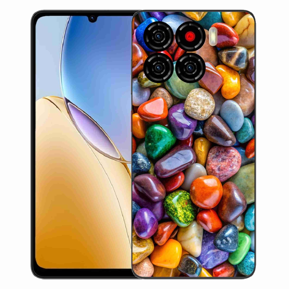 Gelový kryt mmCase na ZTE Blade A56 - barevné kamínky