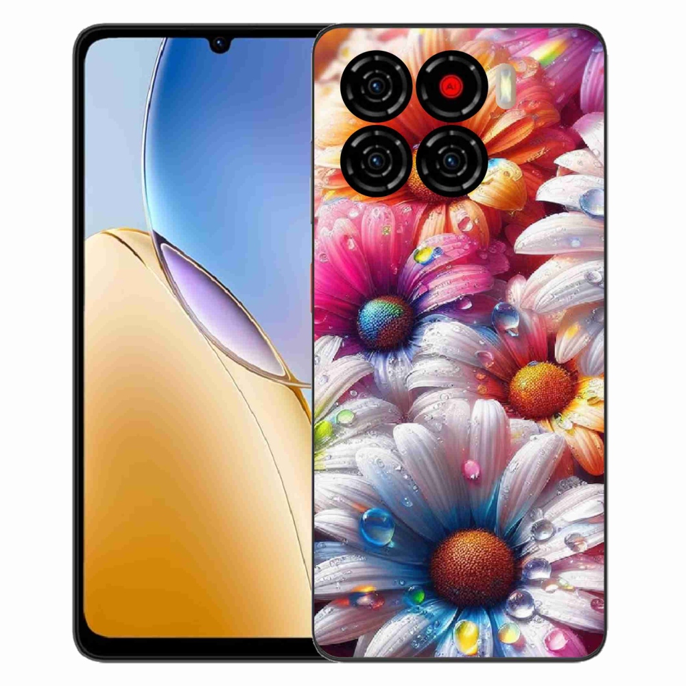 Gelový kryt mmCase na ZTE Blade A56 - barevné kopretiny