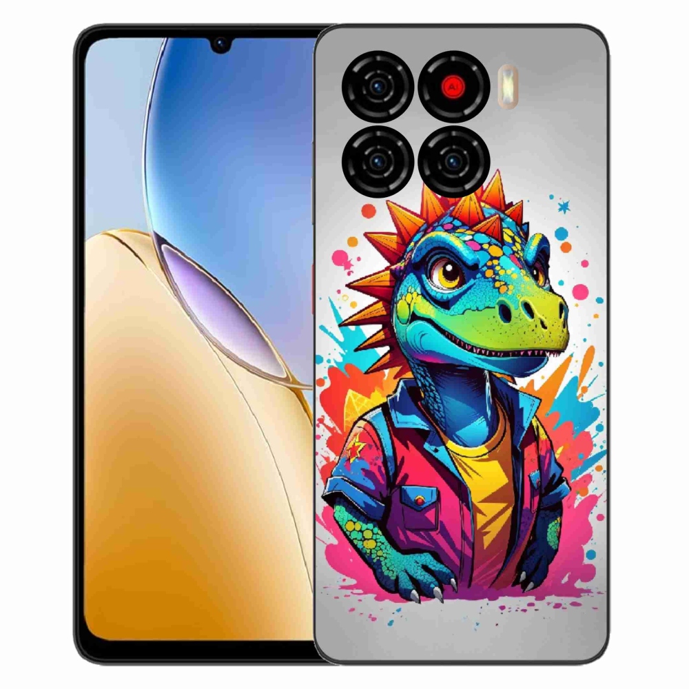 Gelový kryt mmCase na ZTE Blade A56 - barevný dinosaurus