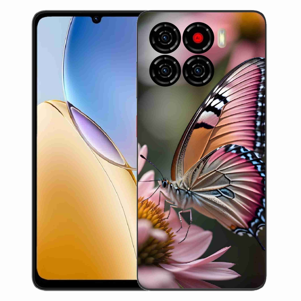 Gelový kryt mmCase na ZTE Blade A56 - barevný motýl