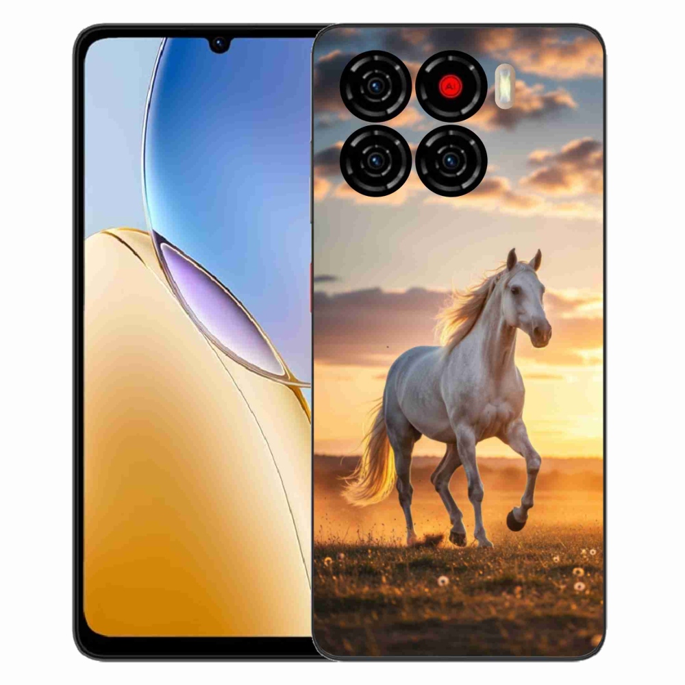 Gelový kryt mmCase na ZTE Blade A56 - běžící bílý kůň 2