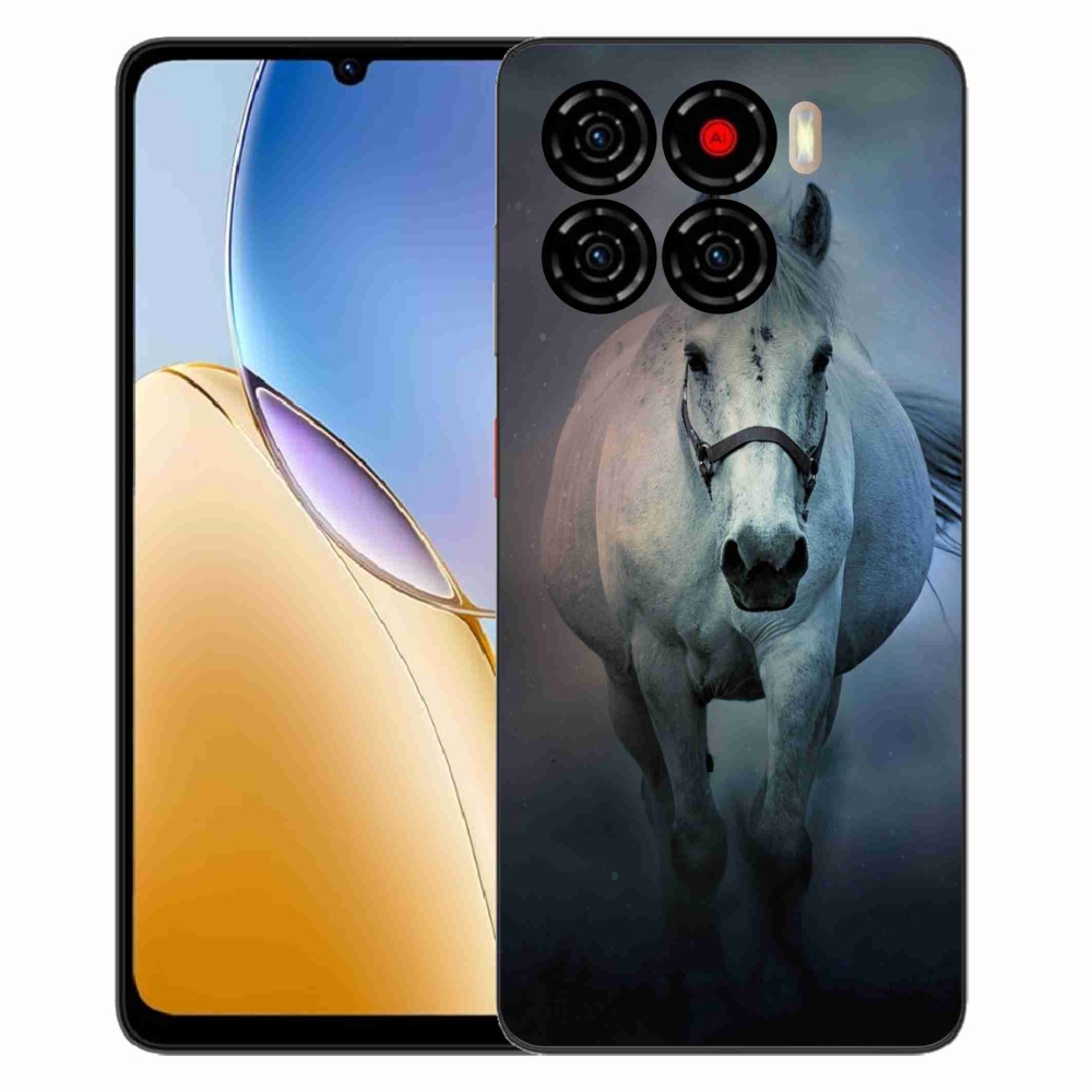 Gelový kryt mmCase na ZTE Blade A56 - běžící bílý kůň