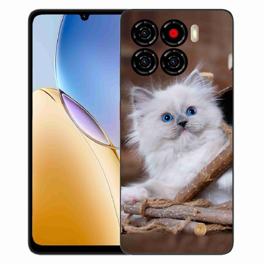 Gelový kryt mmCase na ZTE Blade A56 - bílé kotě