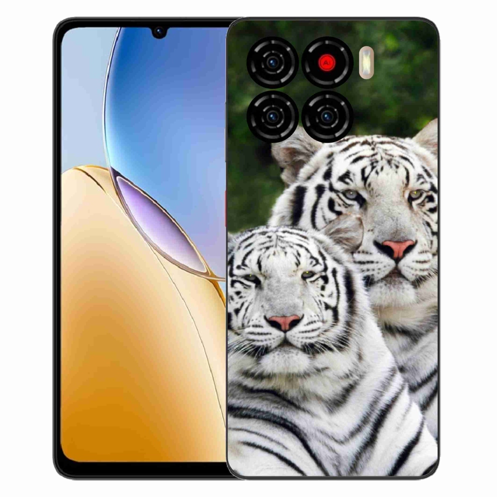 Gelový kryt mmCase na ZTE Blade A56 - bílí tygři