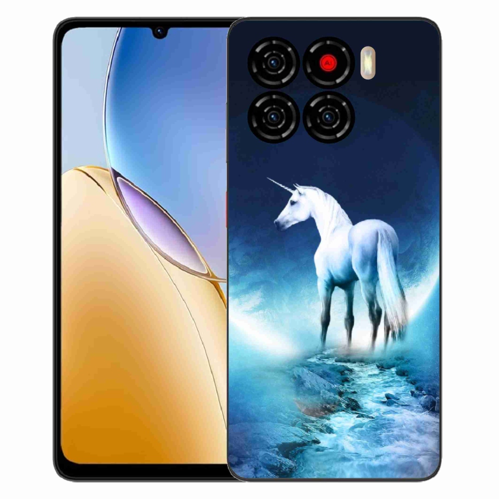 Gelový kryt mmCase na ZTE Blade A56 - bílý jednorožec