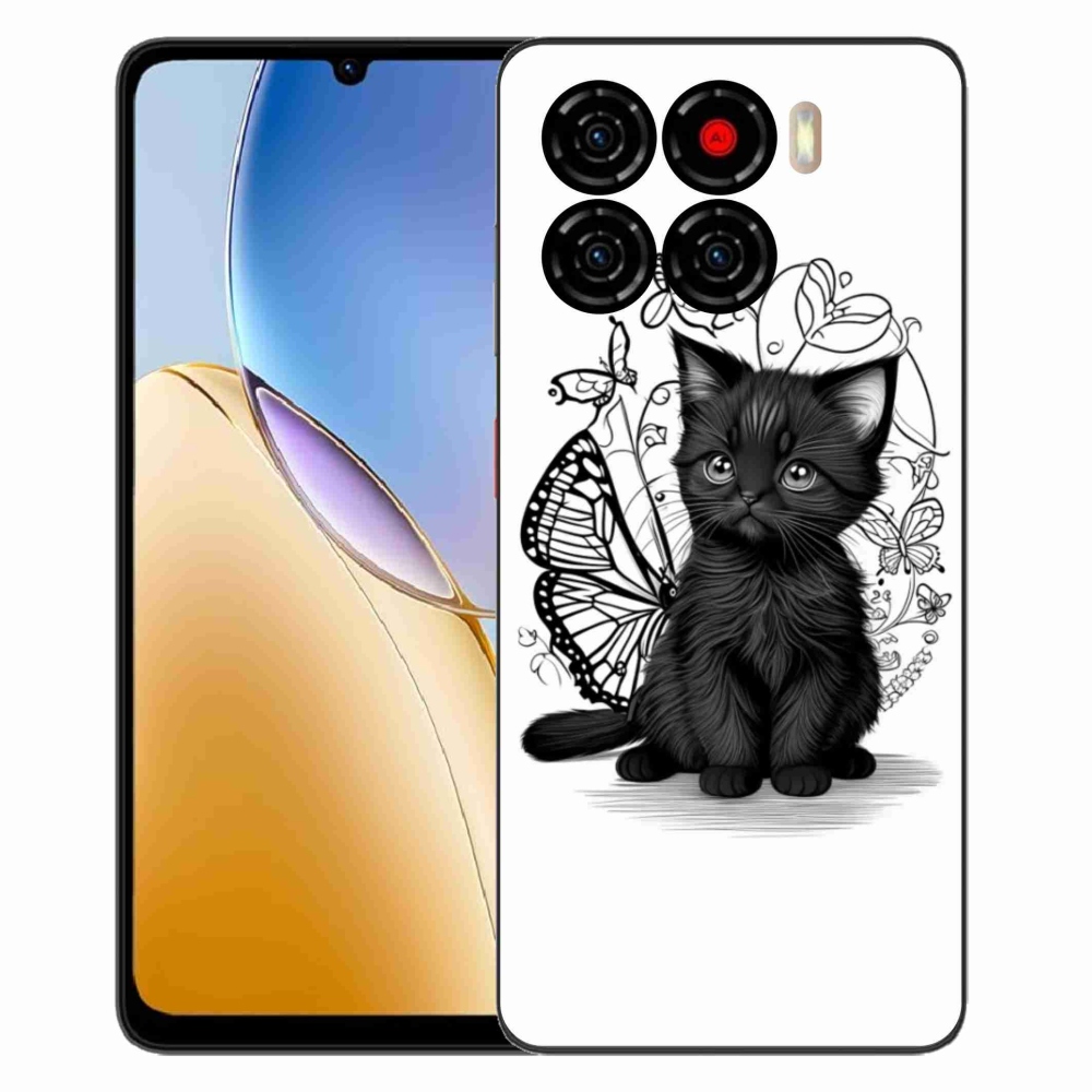 Gelový kryt mmCase na ZTE Blade A56 - černé kotě