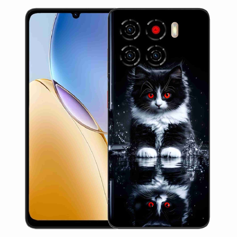 Gelový kryt mmCase na ZTE Blade A56 - černobílé kotě