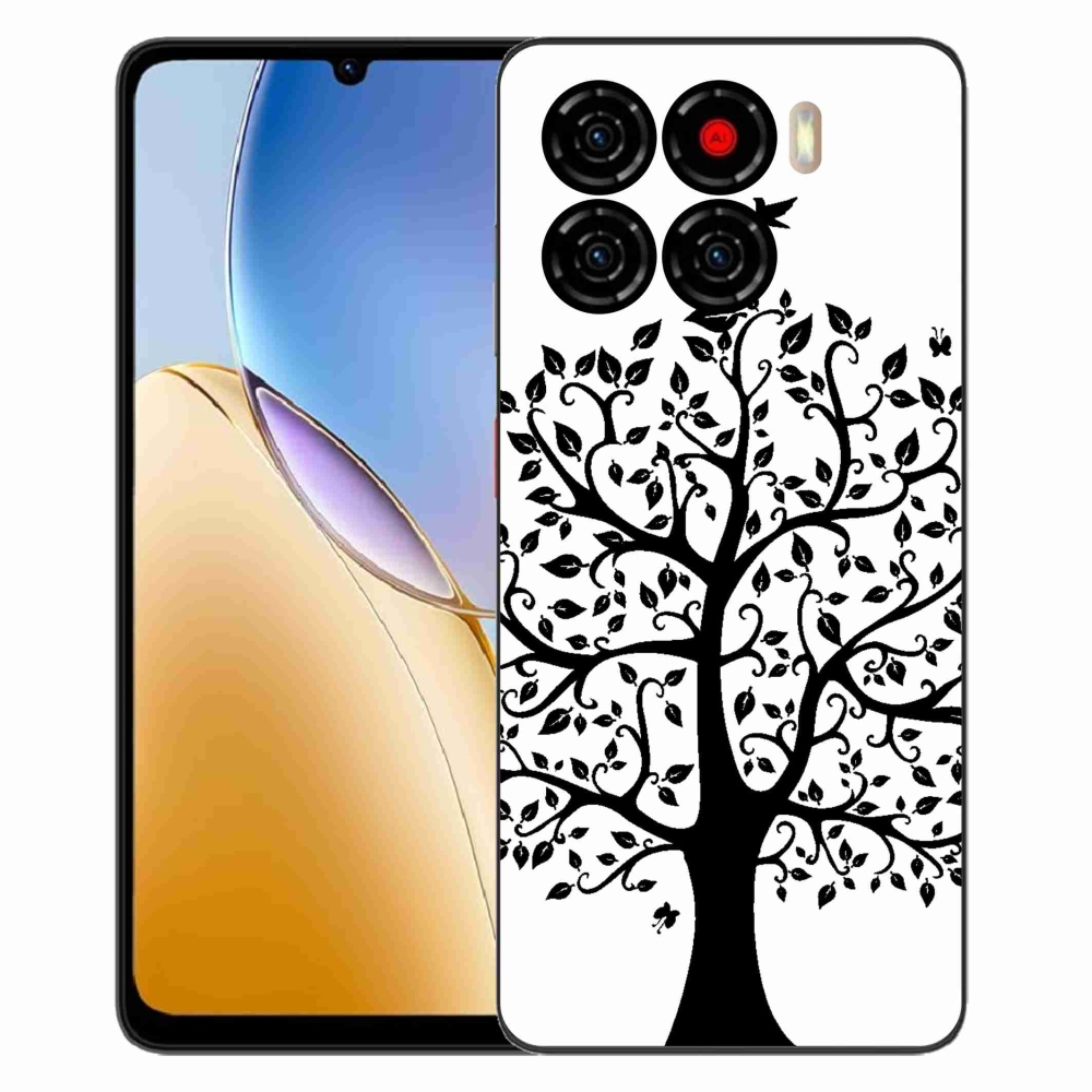 Gelový kryt mmCase na ZTE Blade A56 - černobílý strom