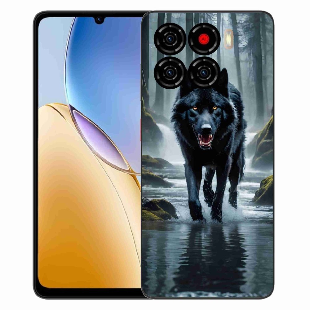 Gelový kryt mmCase na ZTE Blade A56 - černý vlk