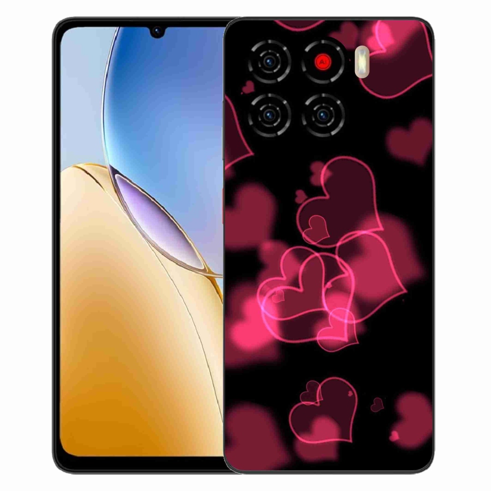 Gelový kryt mmCase na ZTE Blade A56 - červená srdíčka