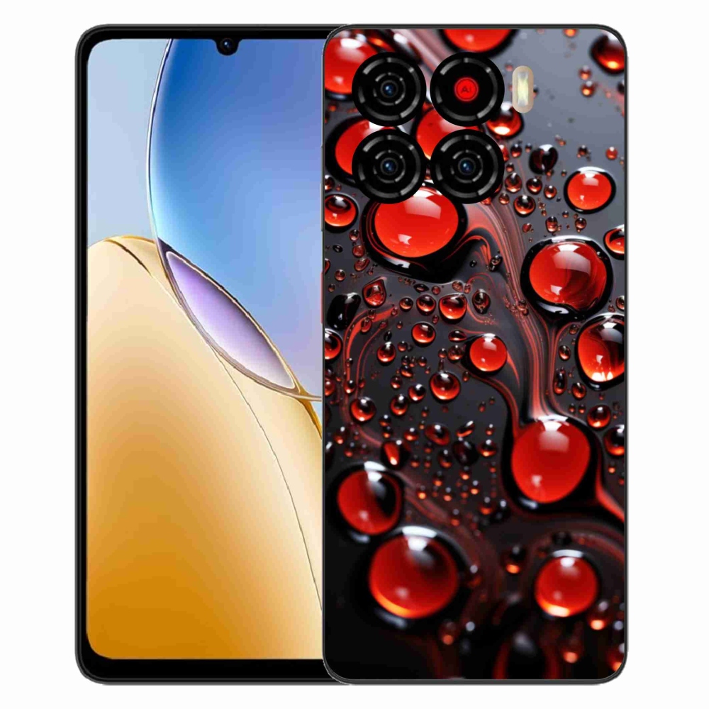 Gelový kryt mmCase na ZTE Blade A56 - červené kapky 2