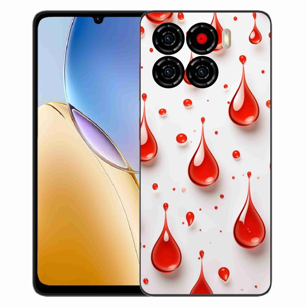 Gelový kryt mmCase na ZTE Blade A56 - červené kapky