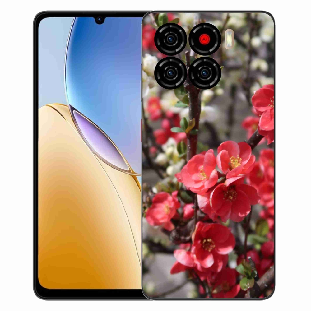 Gelový kryt mmCase na ZTE Blade A56 - červené květy